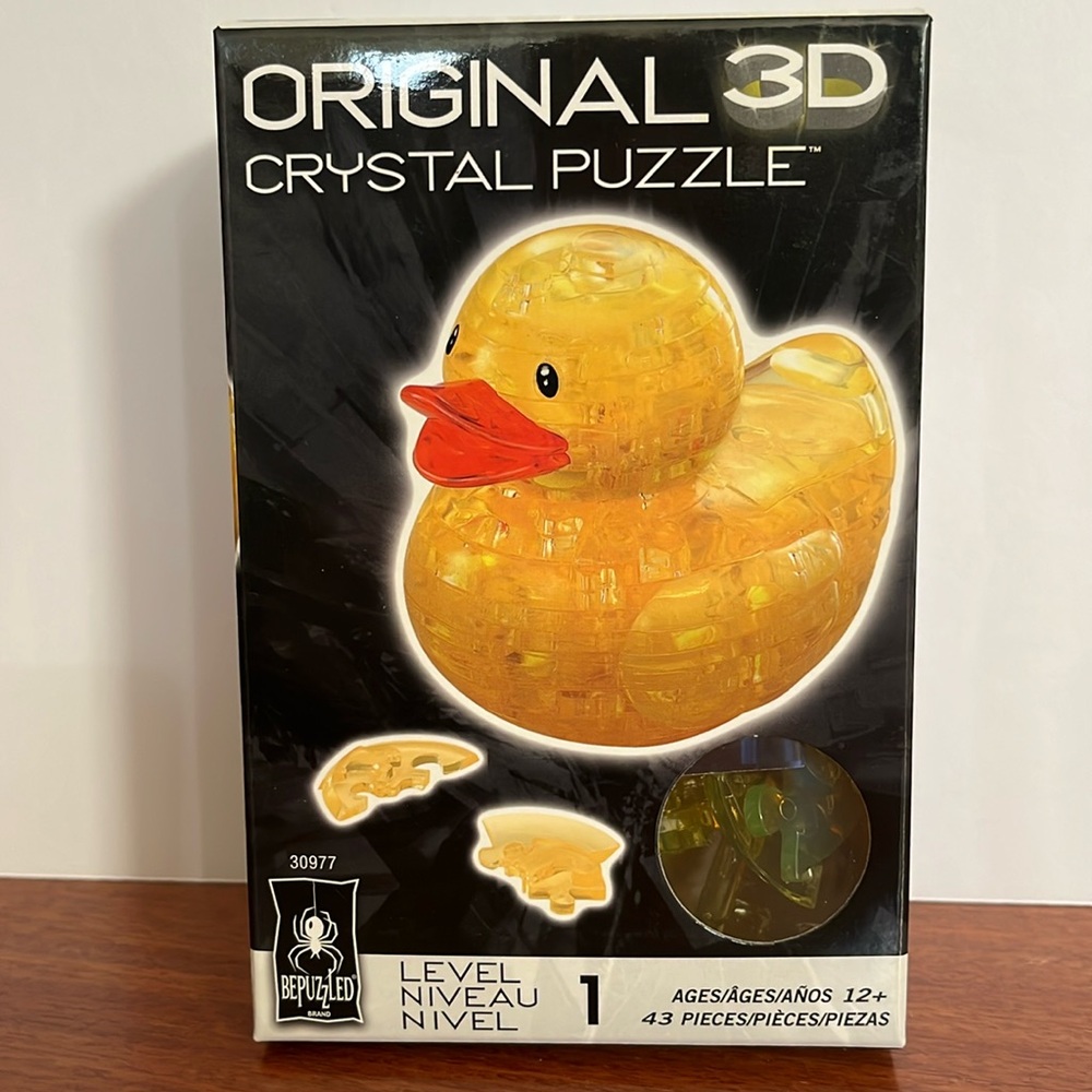 Bepuzzled Duck, Original 3D Crystal Puzzle Level 1-Complete